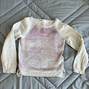 H&M Kids Gray and Purple Sweater